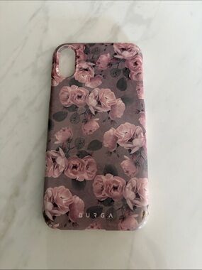 Burga Brand Pink Floral Phone Case - Pink Rose Design